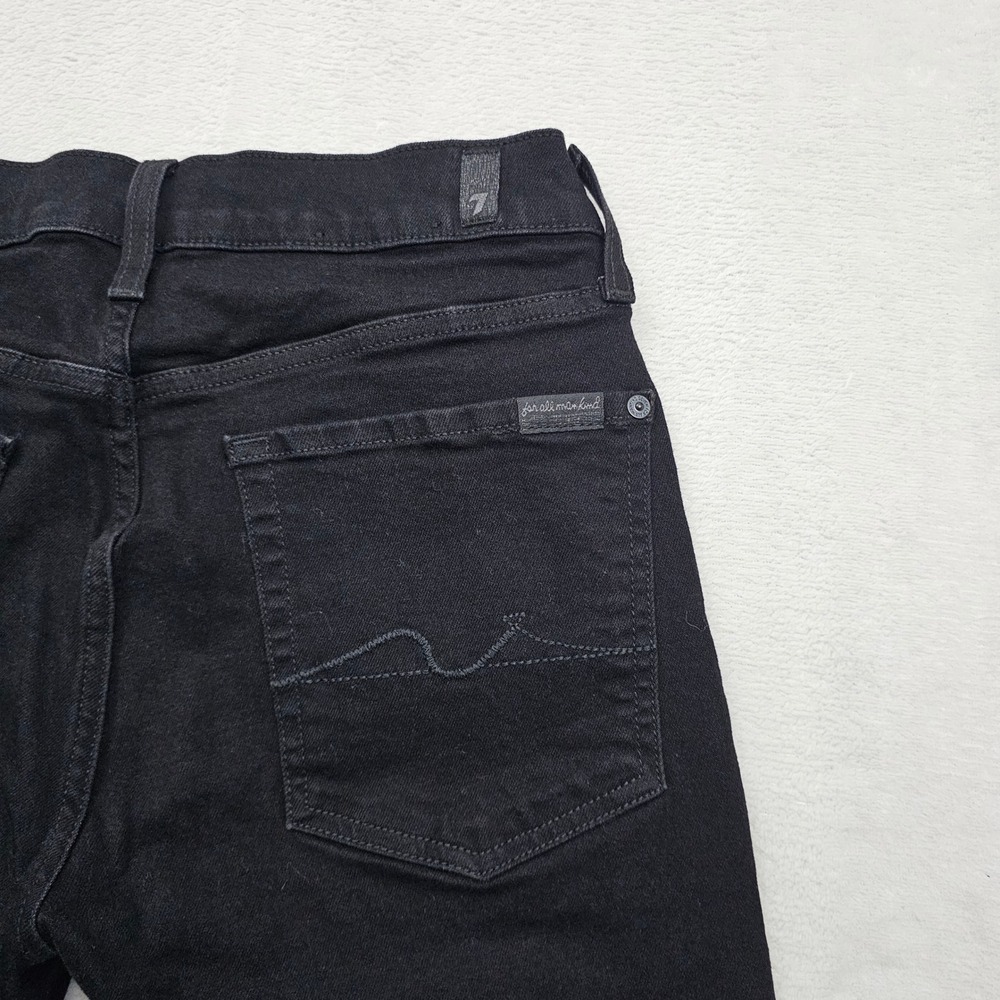 7 For All Mankind Standard Jeans Mens (31) 30x33 Black Straight Leg Stretch * - Picture 12 of 12